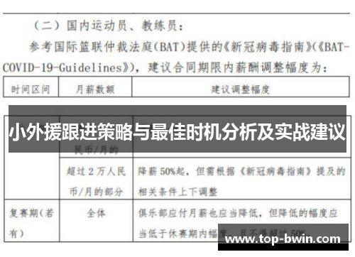 小外援跟进策略与最佳时机分析及实战建议