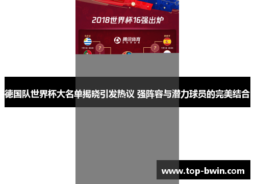 德国队世界杯大名单揭晓引发热议 强阵容与潜力球员的完美结合